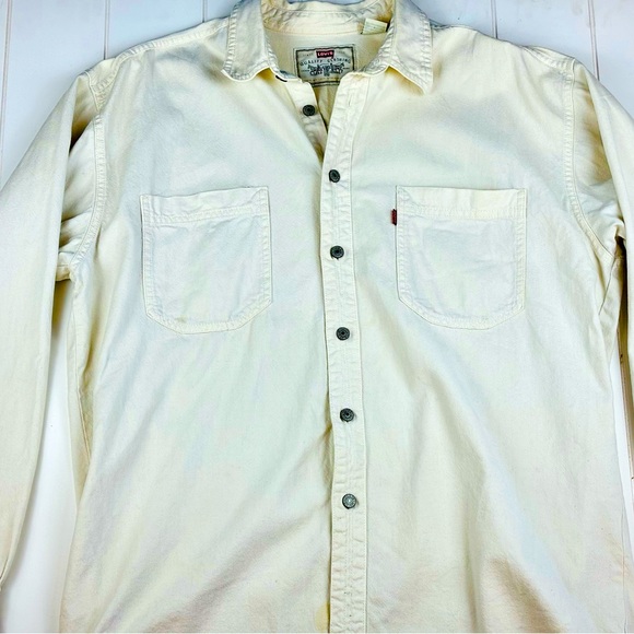 Levi’s Levi Strauss Red Tab Cream Colored Button Down Shirt - Picture 1 of 9